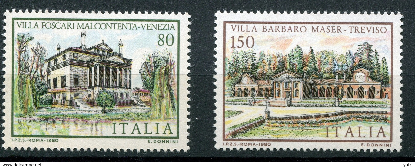 Italia Repubblica (1980) - Le Ville D'Italia, 1° Emissione - 80 E 150 Lire ** - 1971-80:  Nuovi