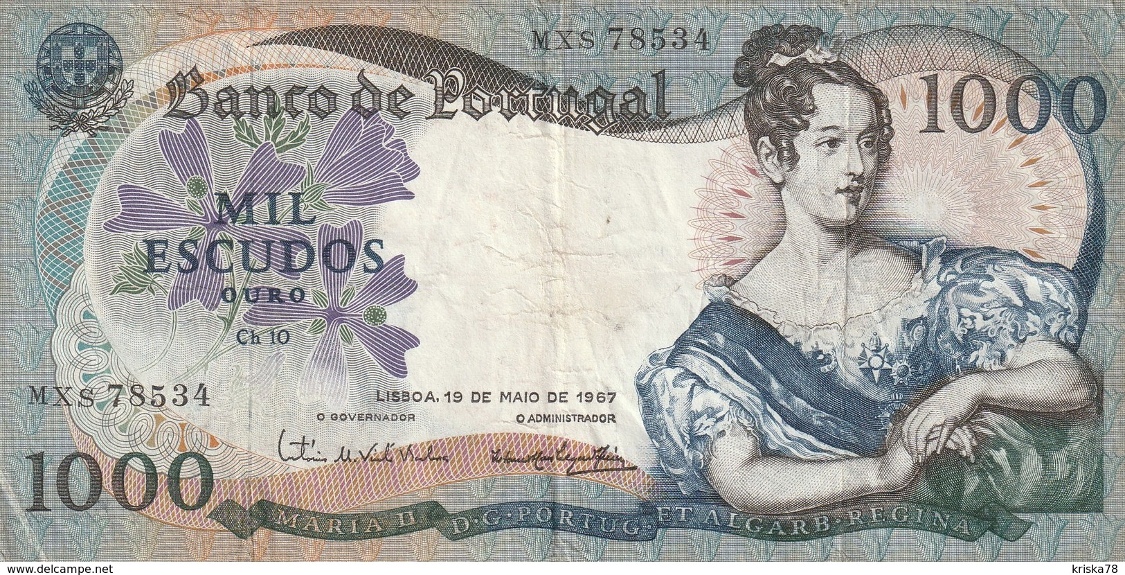 1000 Escudos 1967 - Portugal