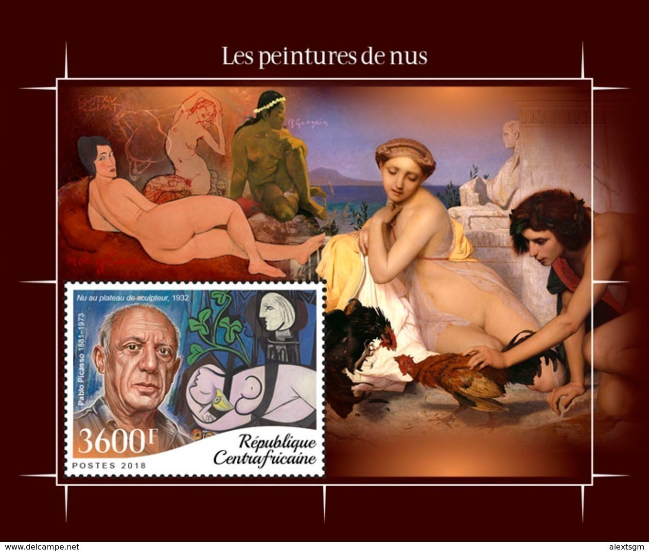 CENTRAL AFRICA 2018 - Nudes: Picasso S/S Official Issue - Picasso