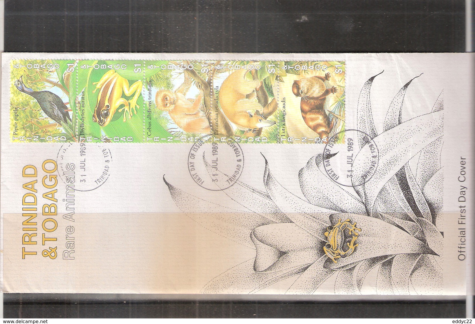 FDC Trinidad & Tobago - Rare Animals - 1989 - Complete Set (to See) - Trinidad & Tobago (1962-...)