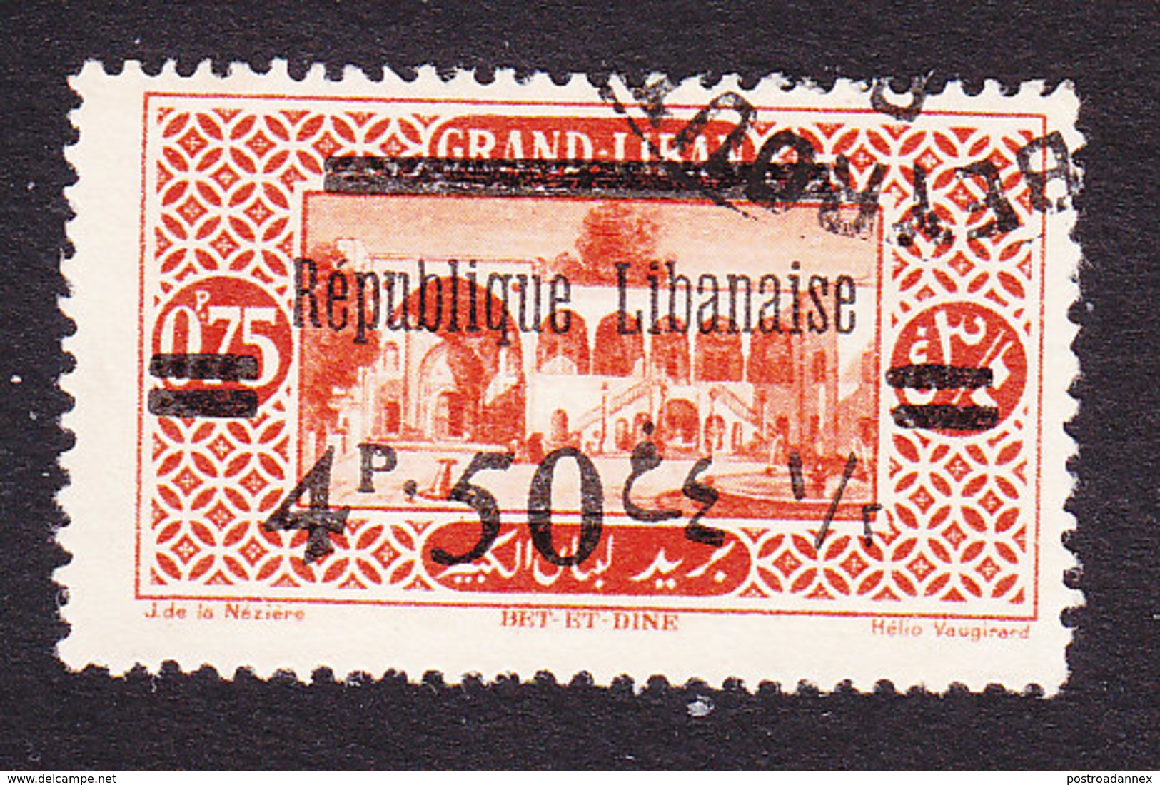 Lebanon, Scott #97, Used, Scenes Of Lebanon Overprinted, Issued 1928 - Used Stamps