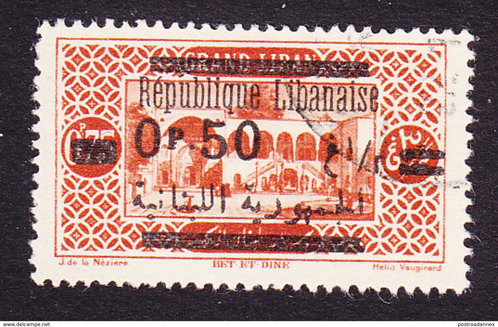 Lebanon, Scott #102, Used, Scenes Of Lebanon Overprinted, Issued 1928 - Usados