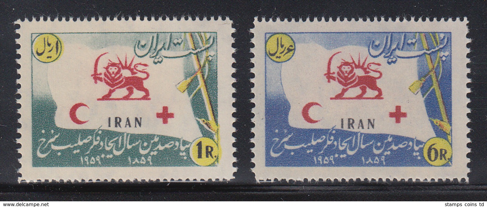 Persien / Iran 1959 Rotes Kreuz Und Roter Halbmond , Mi.-Nr. 1066-67  **  - Iran