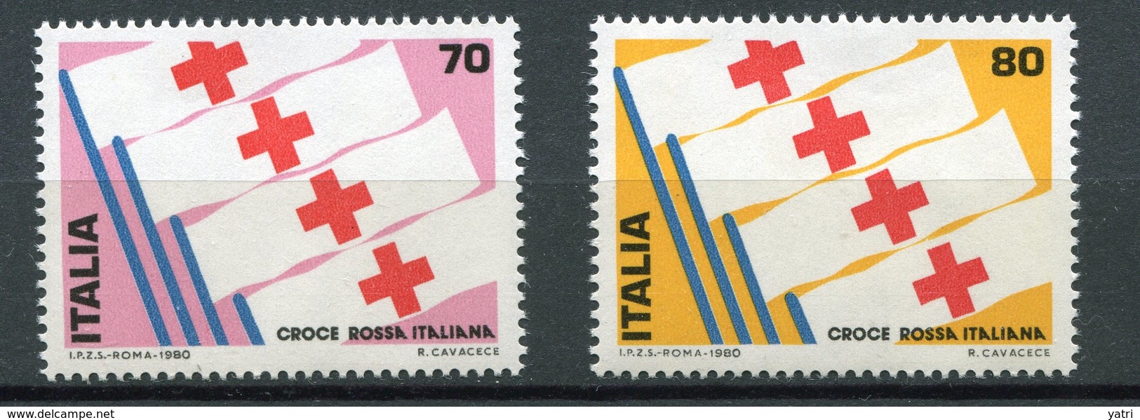 Italia Repubblica (1980) - Croce Rossa ** - 1971-80:  Nuovi