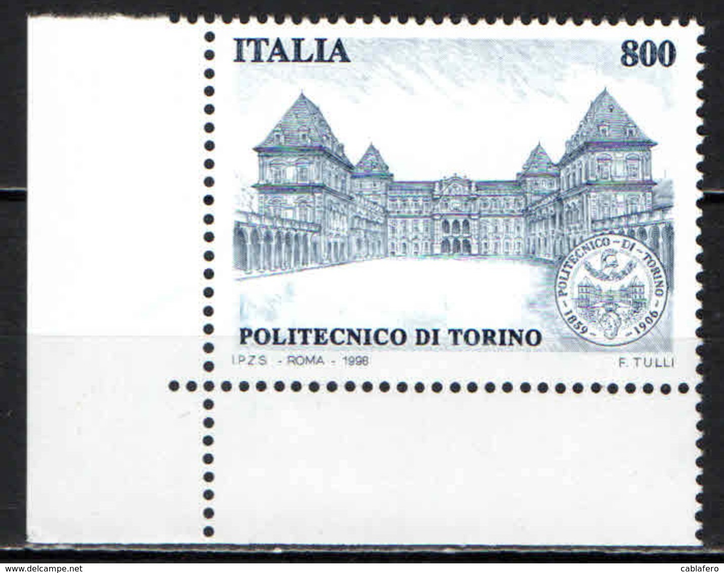 ITALIA - 1998 - IL POLITECNICO DI TORINO - MNH - 1991-00:  Nuovi