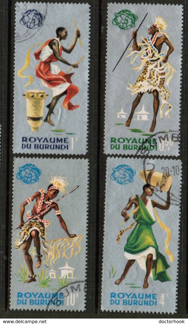 BURUNDI  Scott # 88a-94b VF USED (Stamp Scan # 491) - Used Stamps