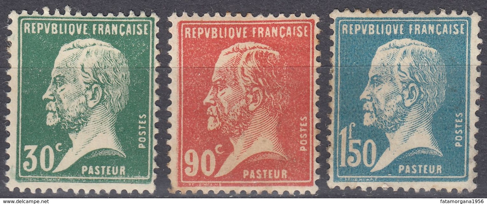 FRANCE - 1923/1926 - Lotto Di 3 Valori Nuovi MH: Yvert 174, 178 E 181. - 1922-26 Pasteur