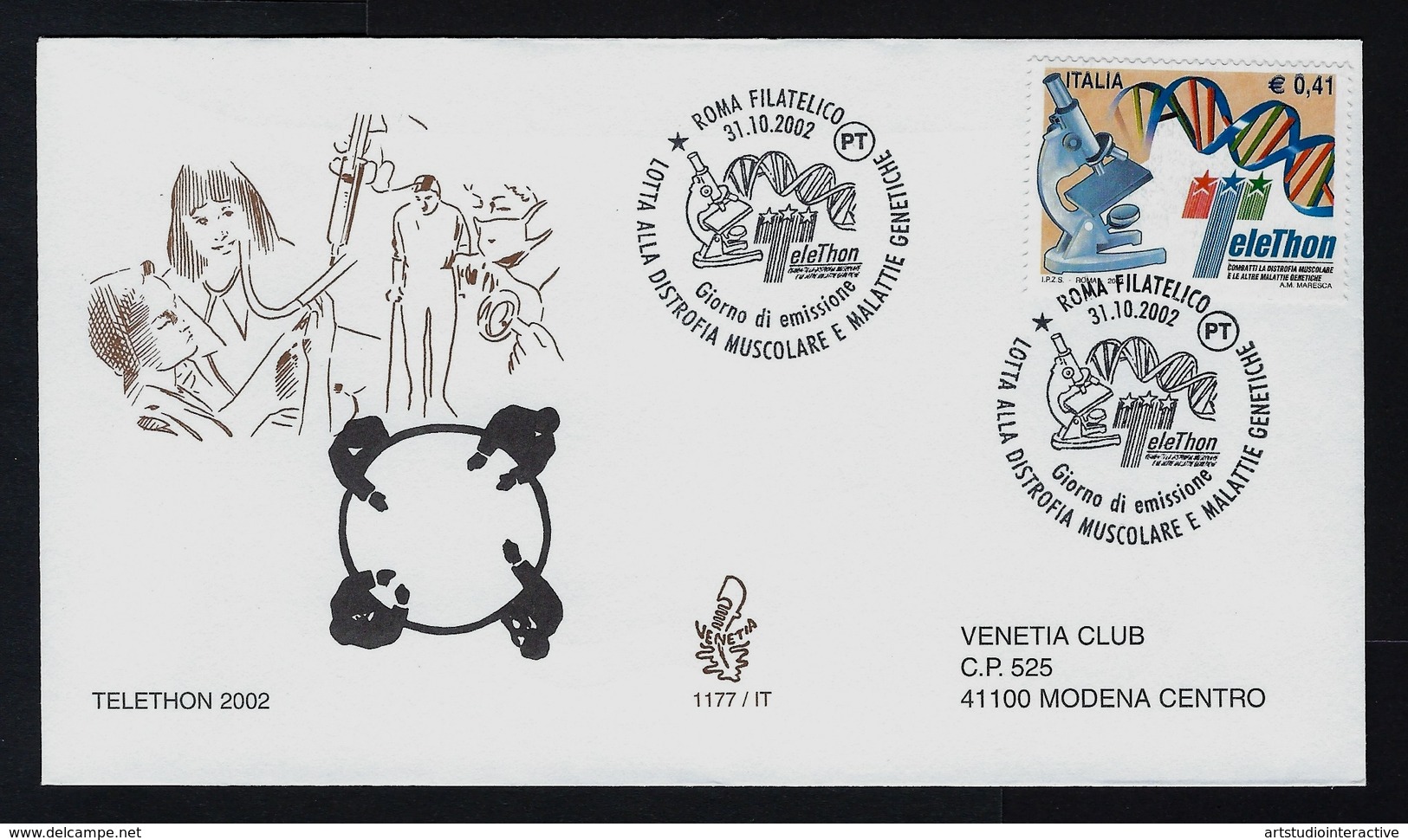 2002 ITALIA "TELETHON 2002" FDC VENETIA - FDC