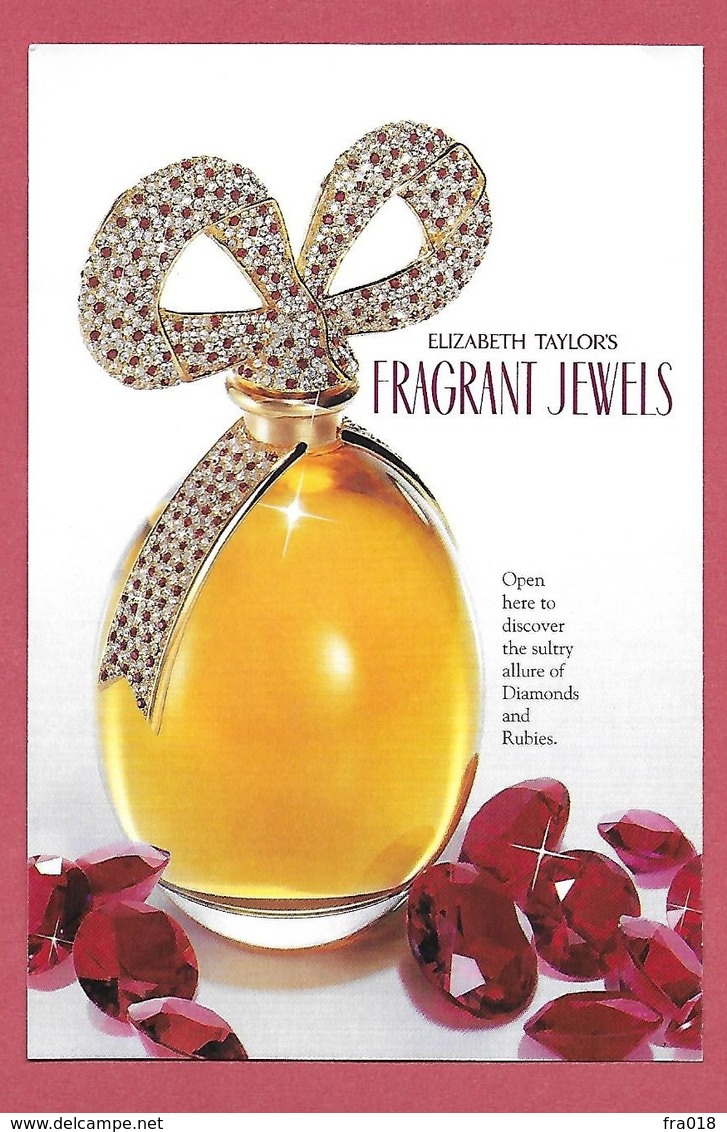 F- Carte Glacée Elisabeth Taylor Diamonds And Rubies   -  Perfume Card - USA - Modernes (à Partir De 1961)