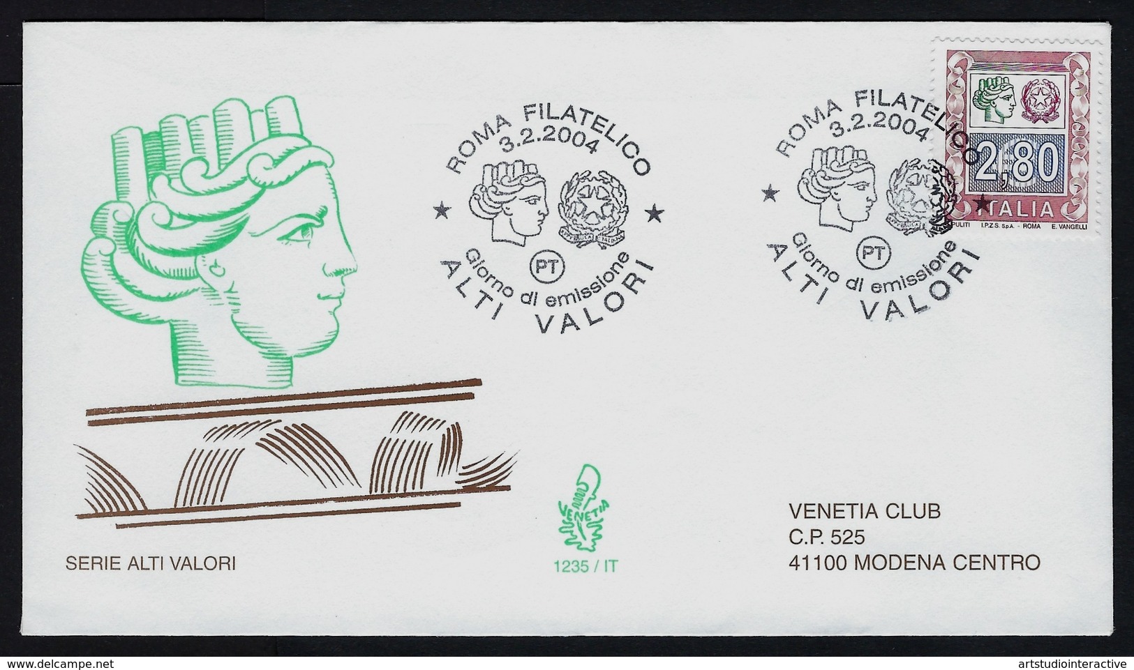 2004 ITALIA "ALTI VALORI / 2,80" FDC VENETIA - FDC