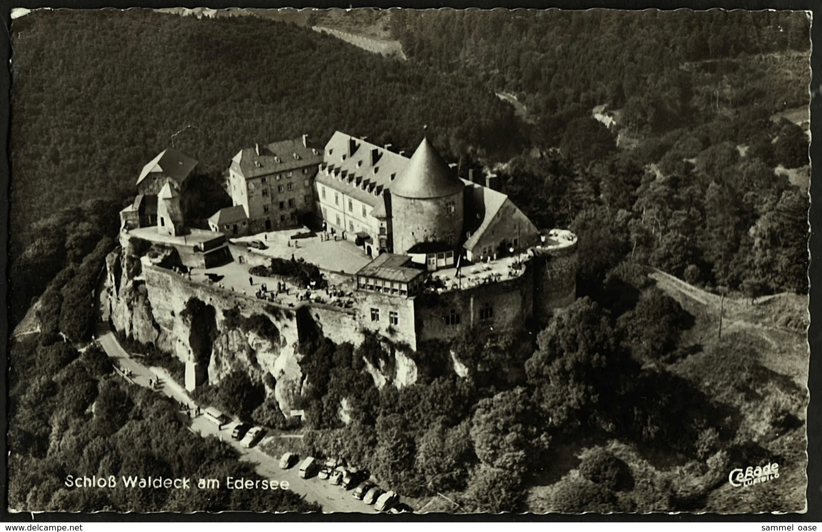 Schloß Waldeck Am Edersee  -  Luftbild  -  Ansichtskarte Ca.1956    (10660) - Waldeck