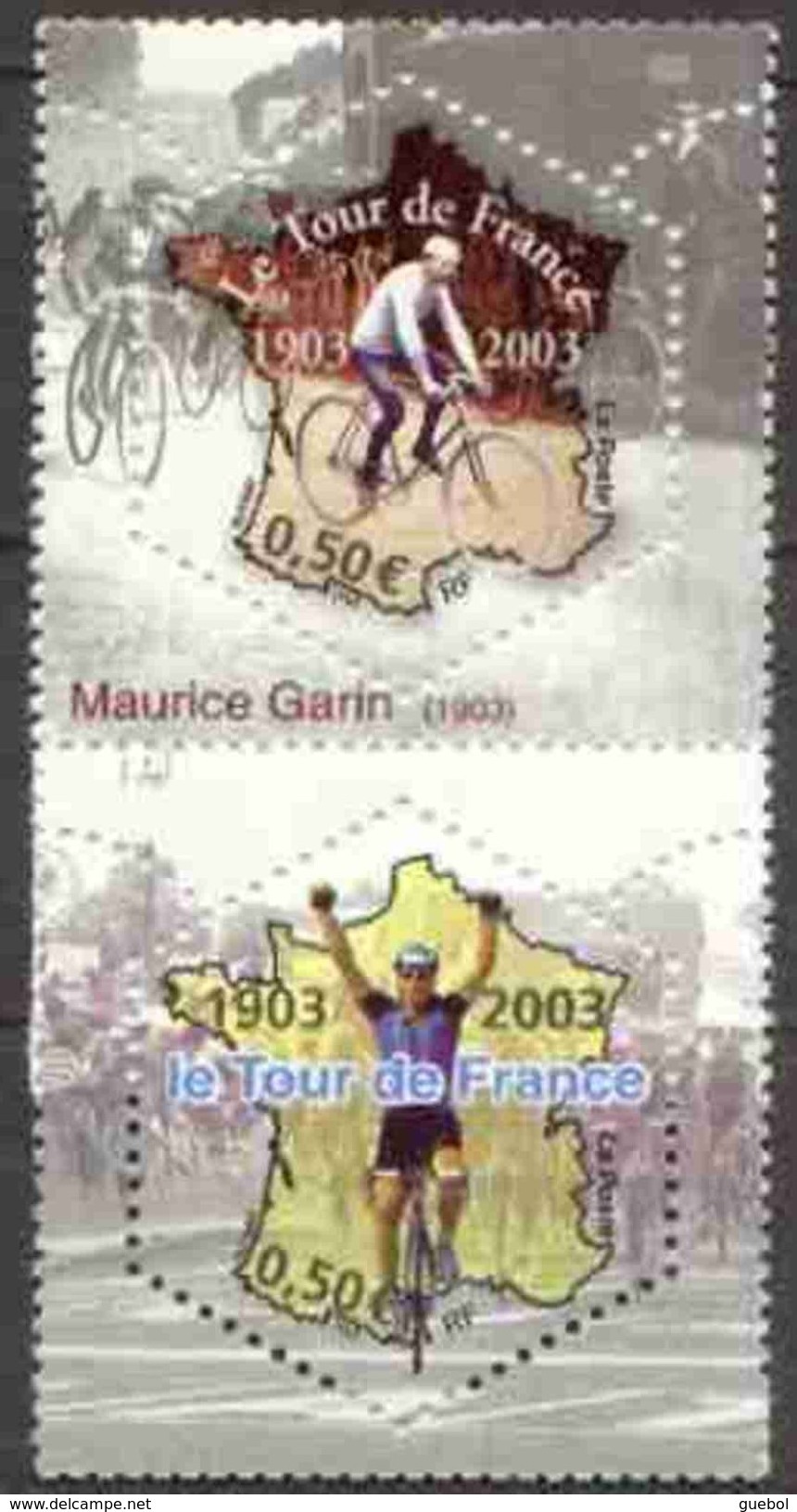 France N° 3582,P ** Cyclisme Tour De France En Paire Verticale - Neufs