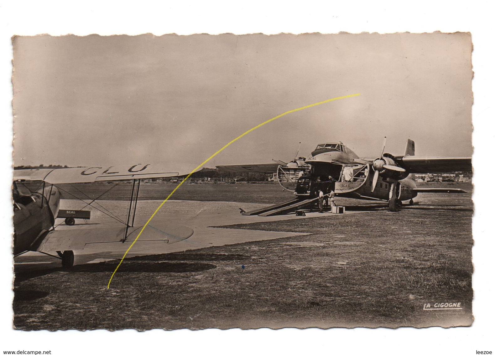 Avion, Touquet Paris-plage L'aérodrome, Avion Transportant Les Automobiles,rare...........T1 - Le Touquet