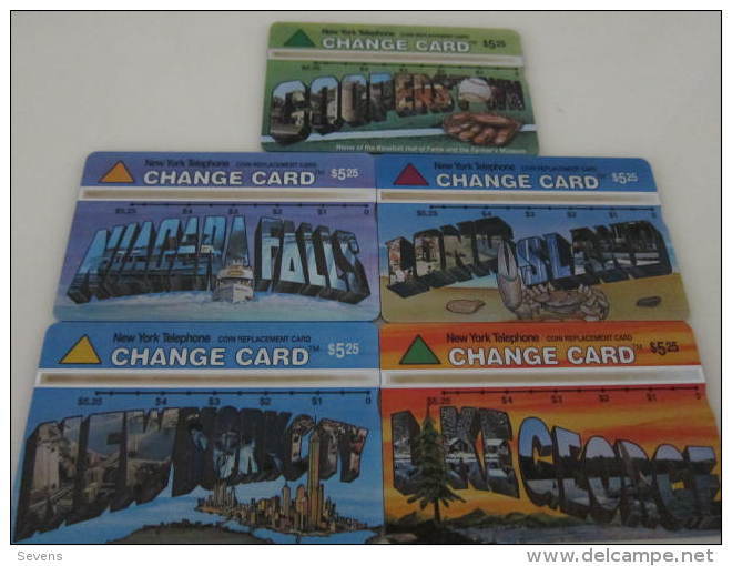 USA Optical Phonecard,New York Change Card, Landscape And Tourist Place,set Of 5,mint - [1] Holographic Cards (Landis & Gyr)