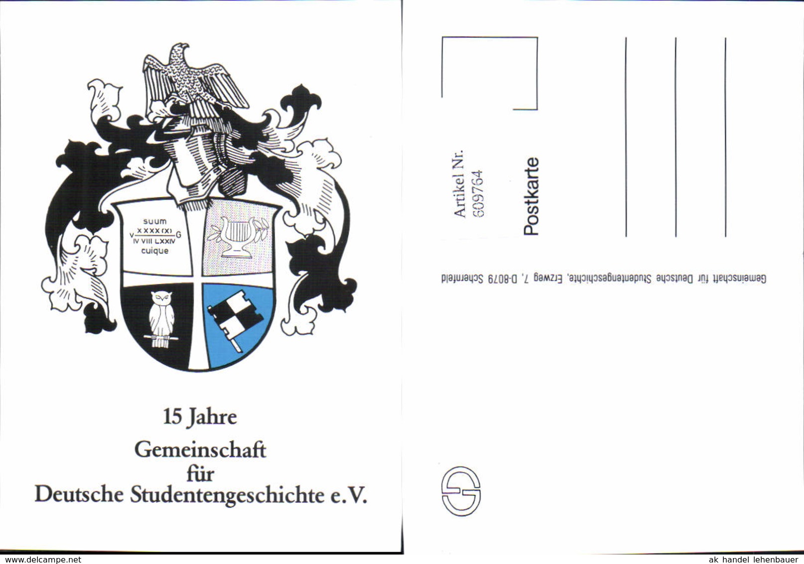 609764,Studentika Studentica Deutsche Studentengeschichte Wappen Couleur - Schulen
