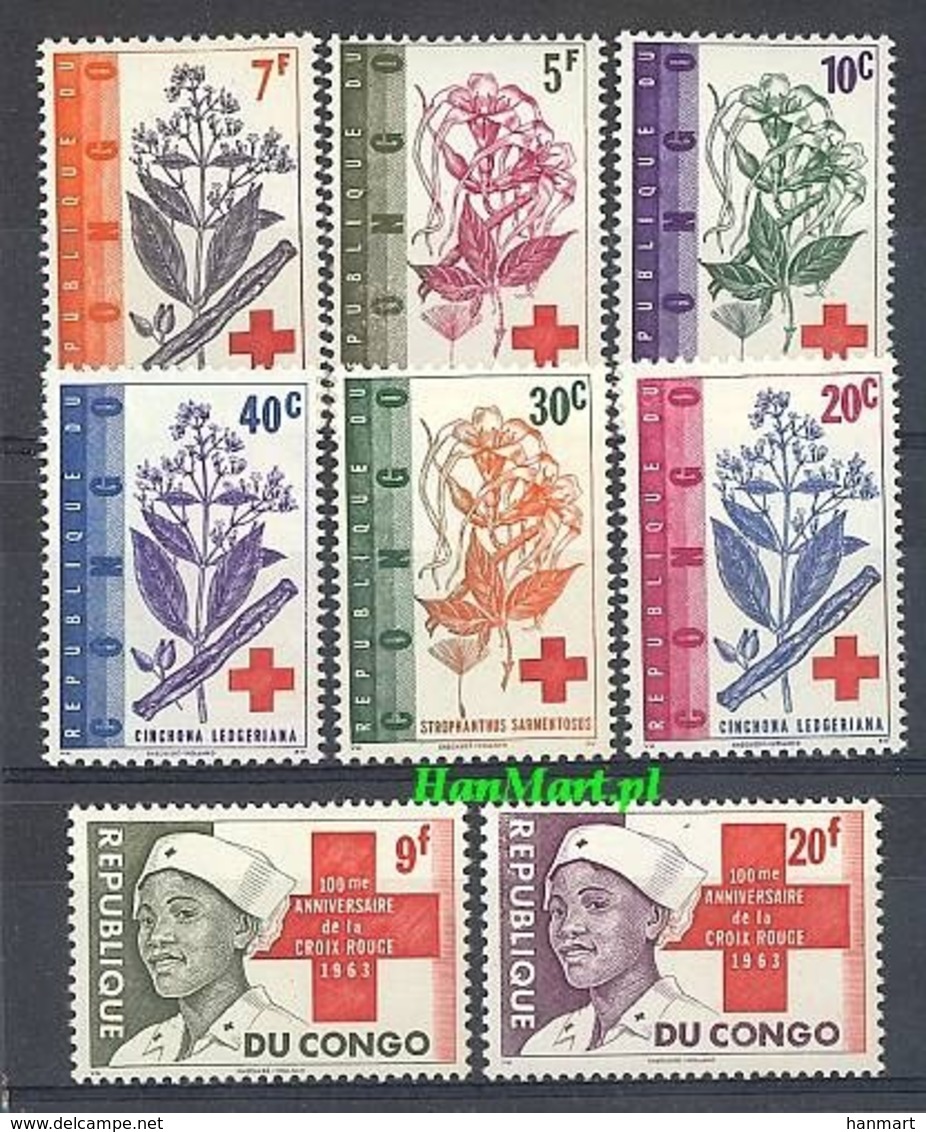 Congo Kinshasa/Zaire 1963 Mi 119-126 MNH ( ZS6 ZRE119-126 ) - Medicinal Plants