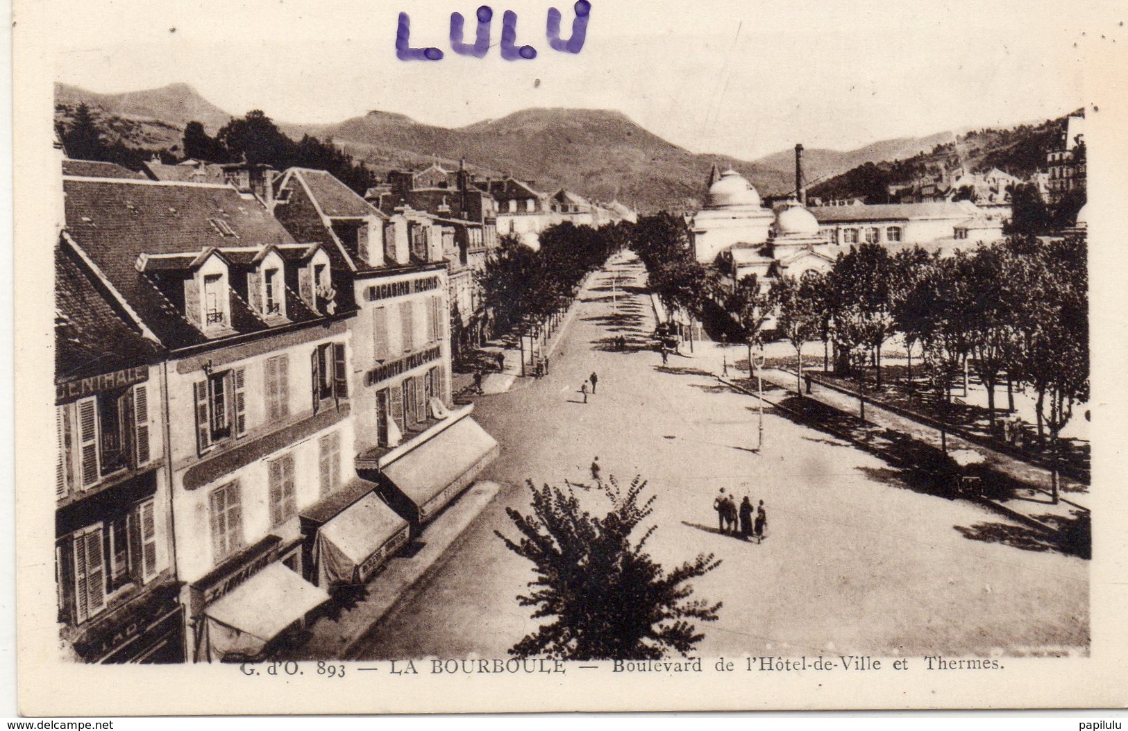 DEPT 63 : édit. G D O N° 893 : La Bourboule Boulevard De L Hotel De Ville Et Thermes - La Bourboule