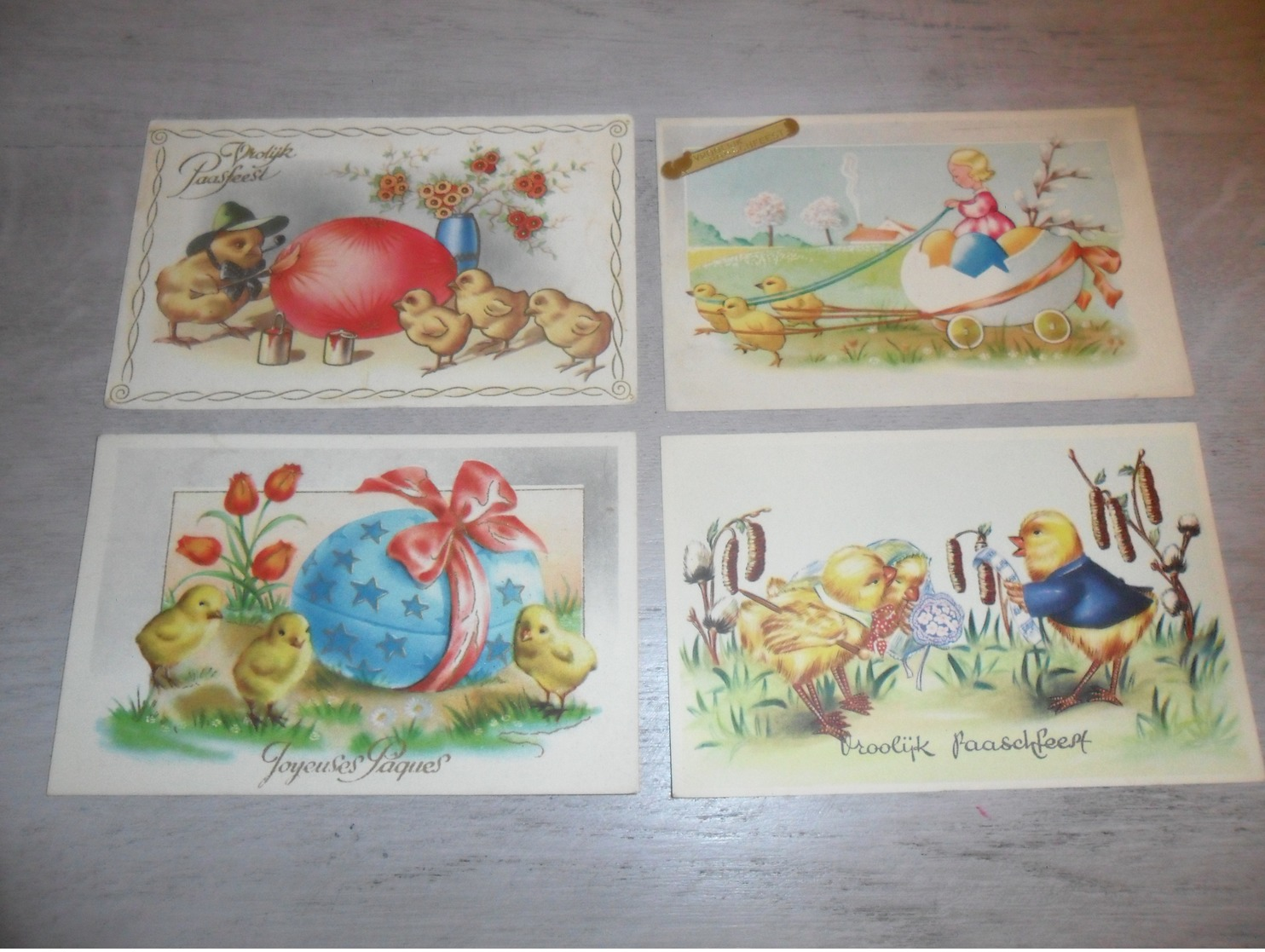 Beau Lot De 60 Cartes Postales De Fantaisie  Pâques   Mooi Lot 60 Postkaarten Van Fantasie  Pasen -  60 Scans - 5 - 99 Postcards