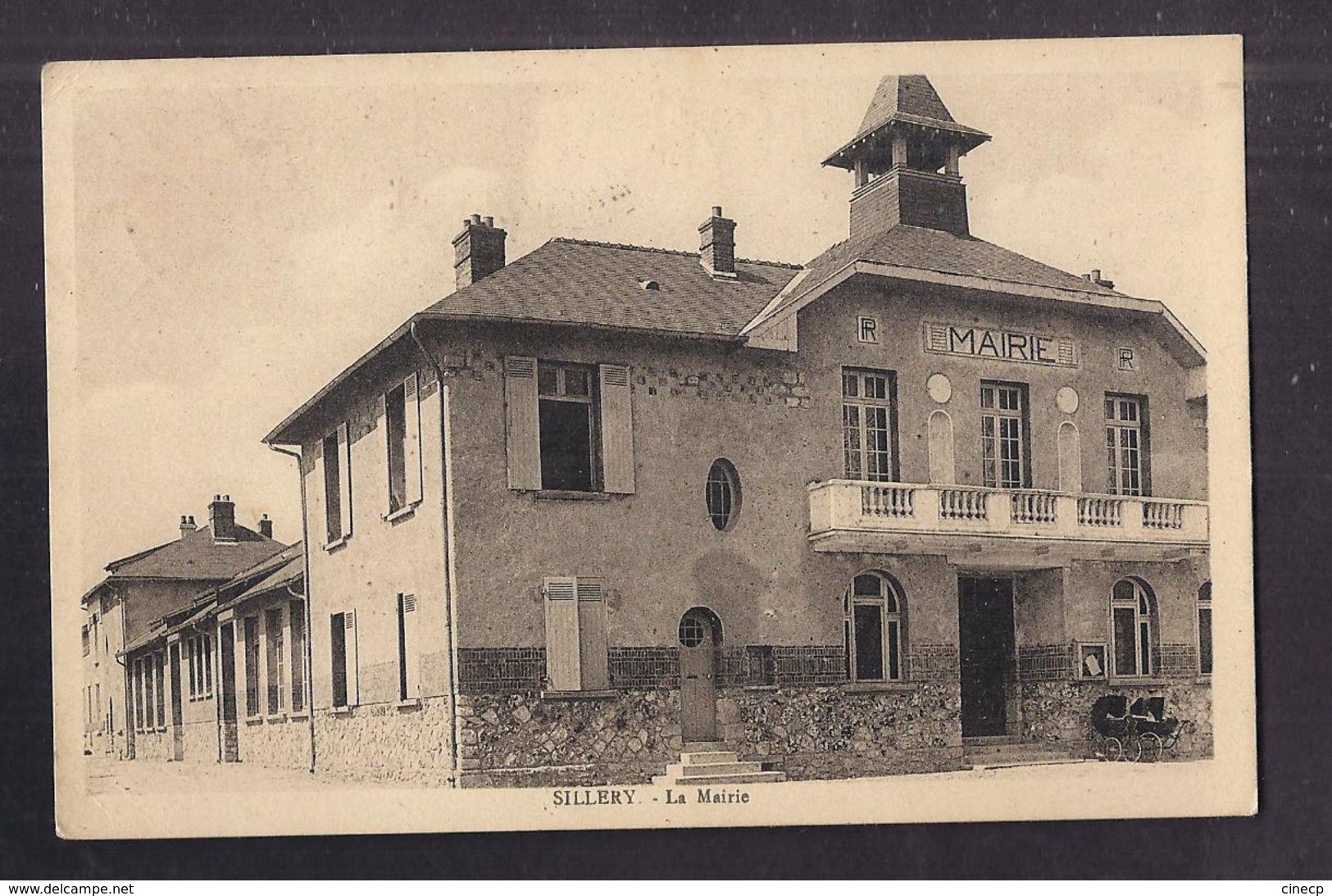 CPA 51 - SILLERY - La Mairie - TB PLAN EDIFICE PUBLIC Et Sa Façade - Landaus Devant L'entrée - Sillery