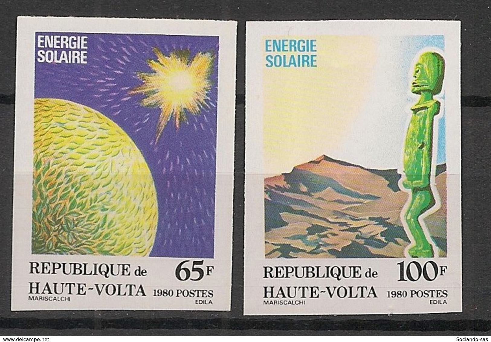 Haute Volta - 1980 - N°Yv. 517 à 518 - Energie Solaire - Non Dentelé / Imperf. - Neuf Luxe ** / MNH / Postfrisch - Protection De L'environnement & Climat
