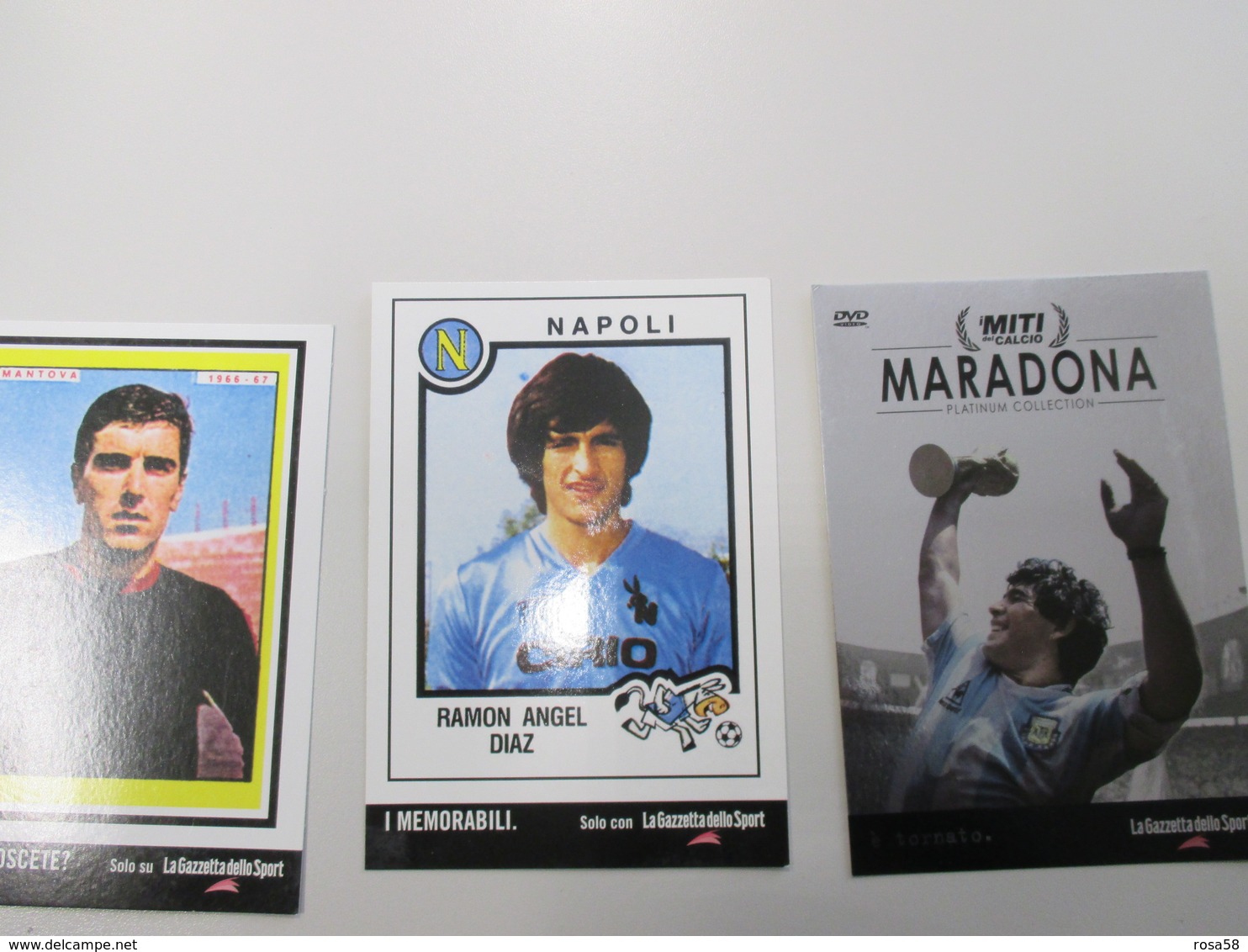 CALCIO Soccer Football Maradona Ramon Angel DIAZ Dino Zoff Promocard N.3 Cartoline Differenti - Fussball