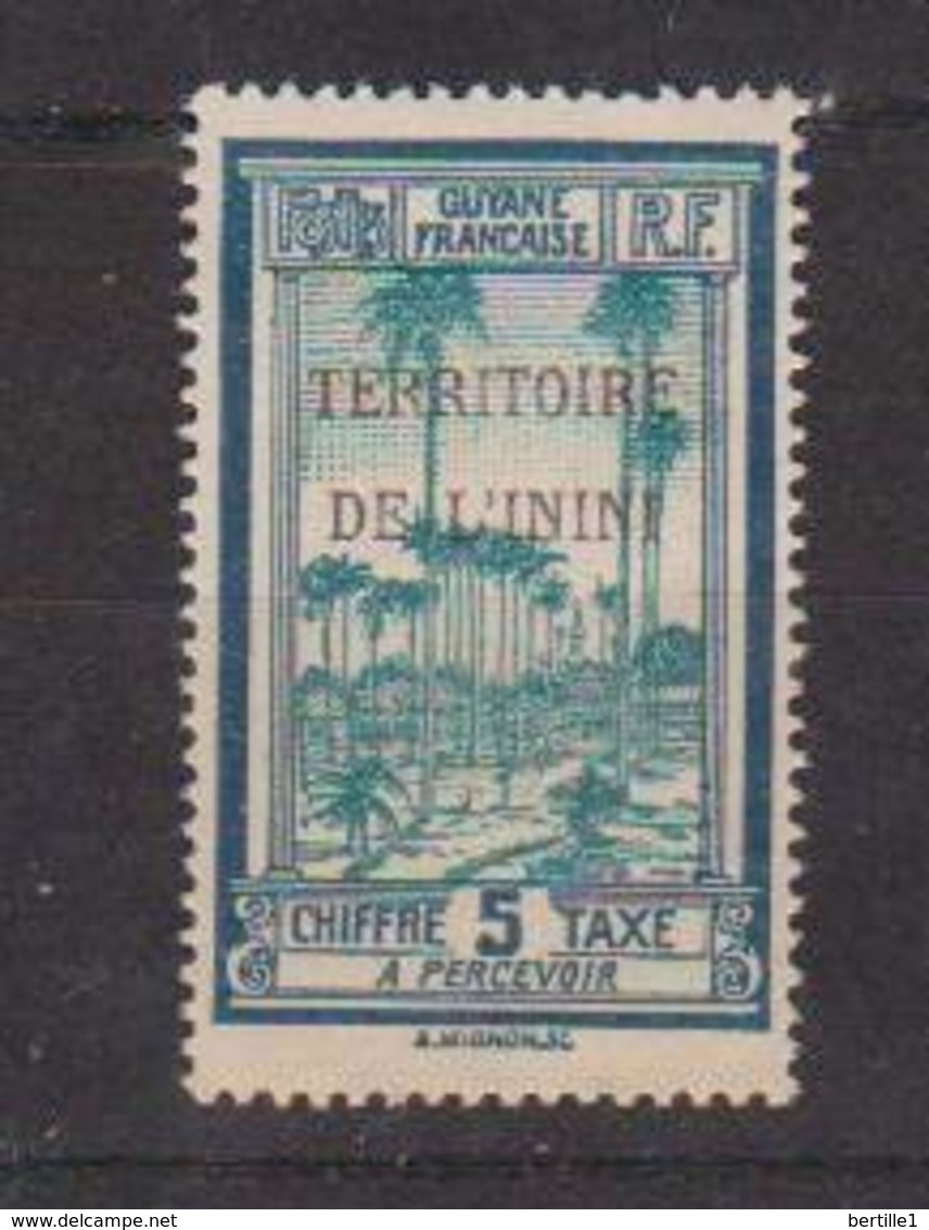 ININI         N°  YVERT  :   TAXE 1       NEUF AVEC  CHARNIERES      ( Ch 2/13  ) - Unused Stamps