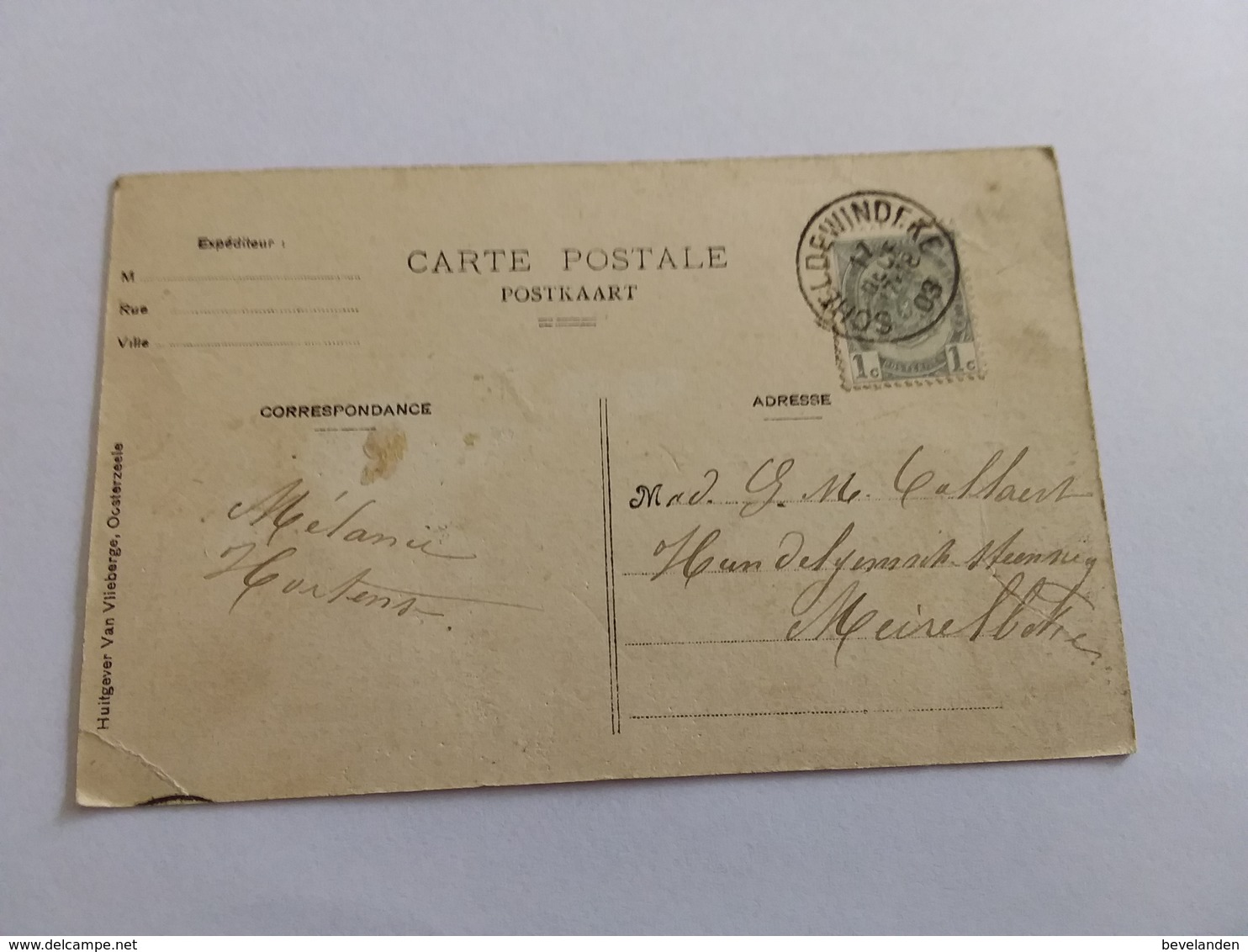 Postkaart Scheldewindeke Pelgrimplaats 1903 - Andere & Zonder Classificatie