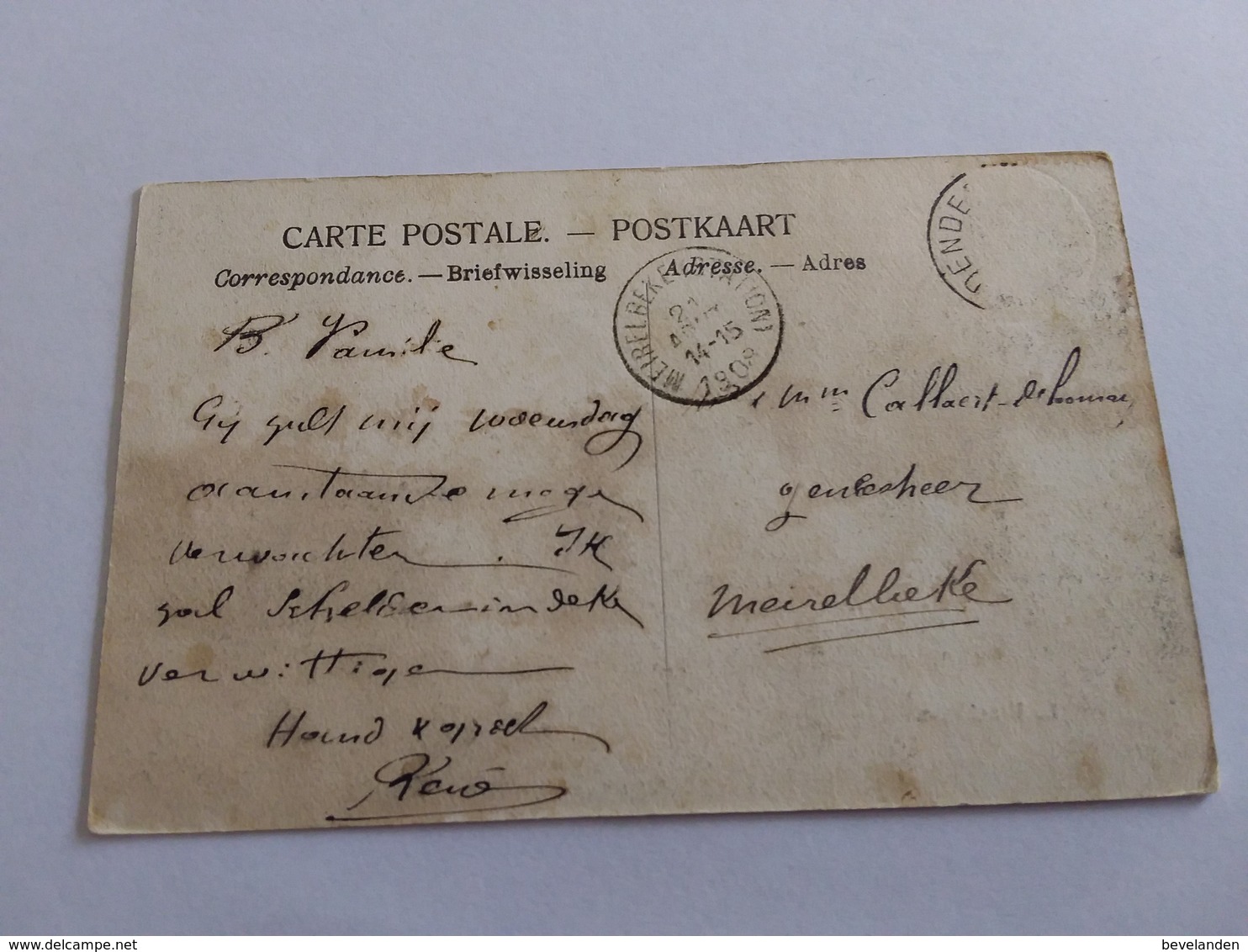 Postkaart  St  Lievens Hauthem Jubelfeest 1908 - Andere & Zonder Classificatie