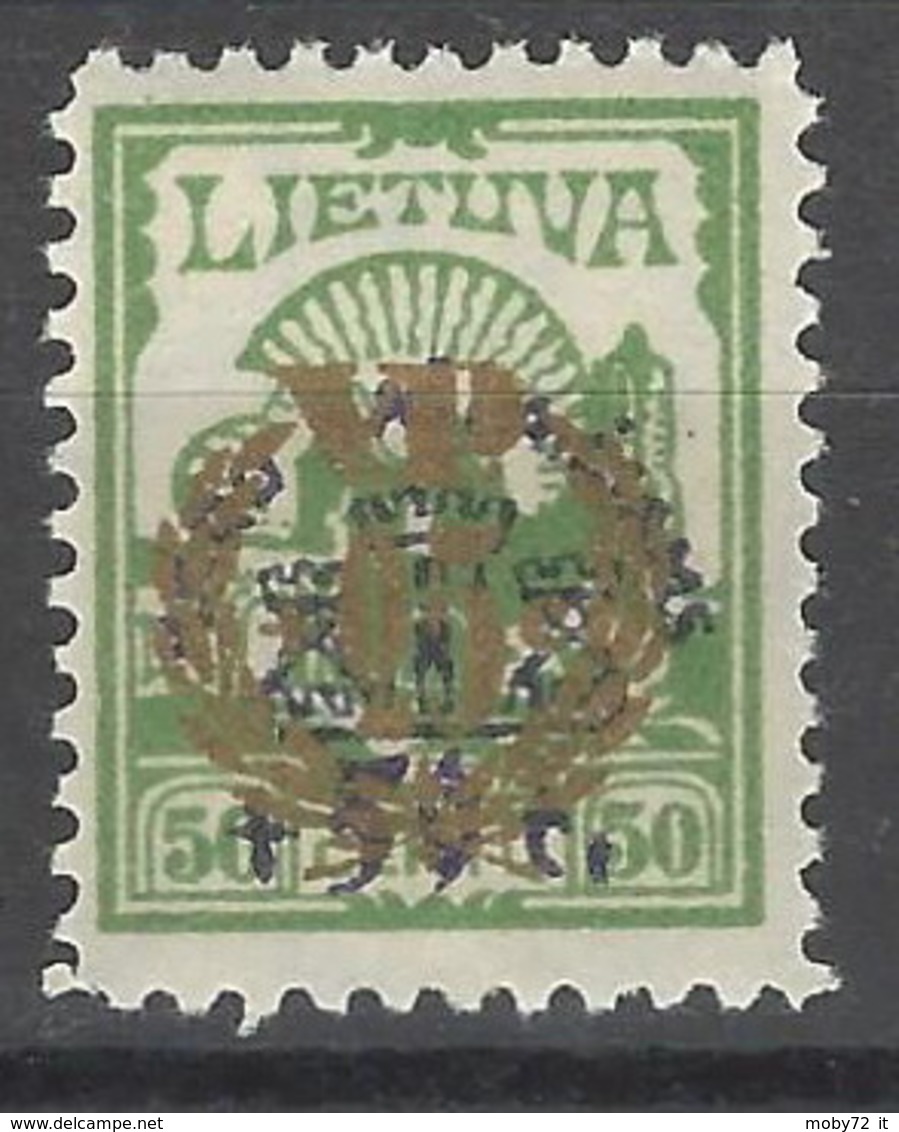 Lituania - 1924 - Nuovo/new MH - Sovrastampati - Mi N. 232 - Lituania