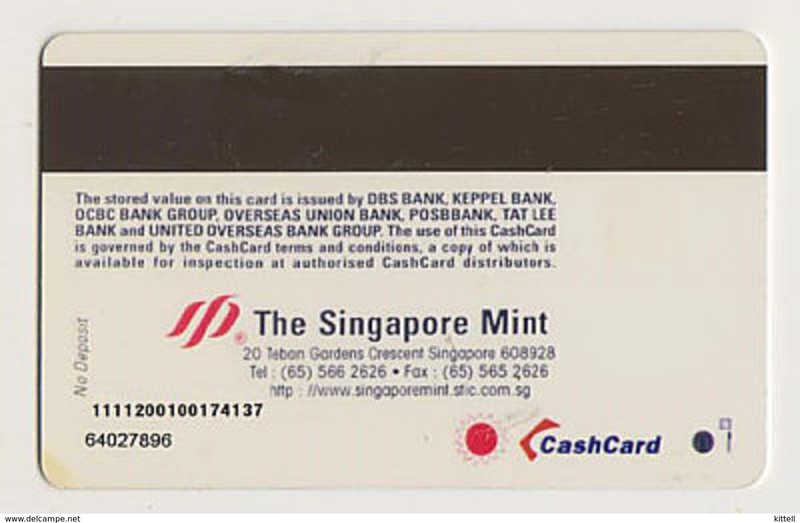 Singapore Old Cash Card TV Show Gemplus Chip Unused Cashcard - Autres & Non Classés