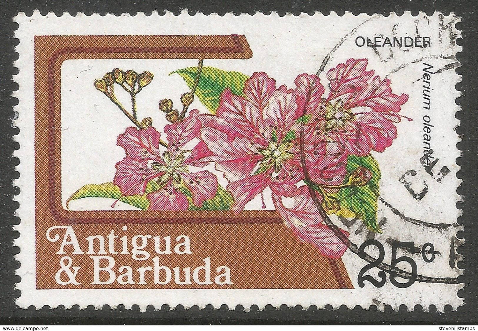 Antigua. 1983 Fruits And Flowers. 25c Used. SG 800a - Antigua And Barbuda (1981-...)