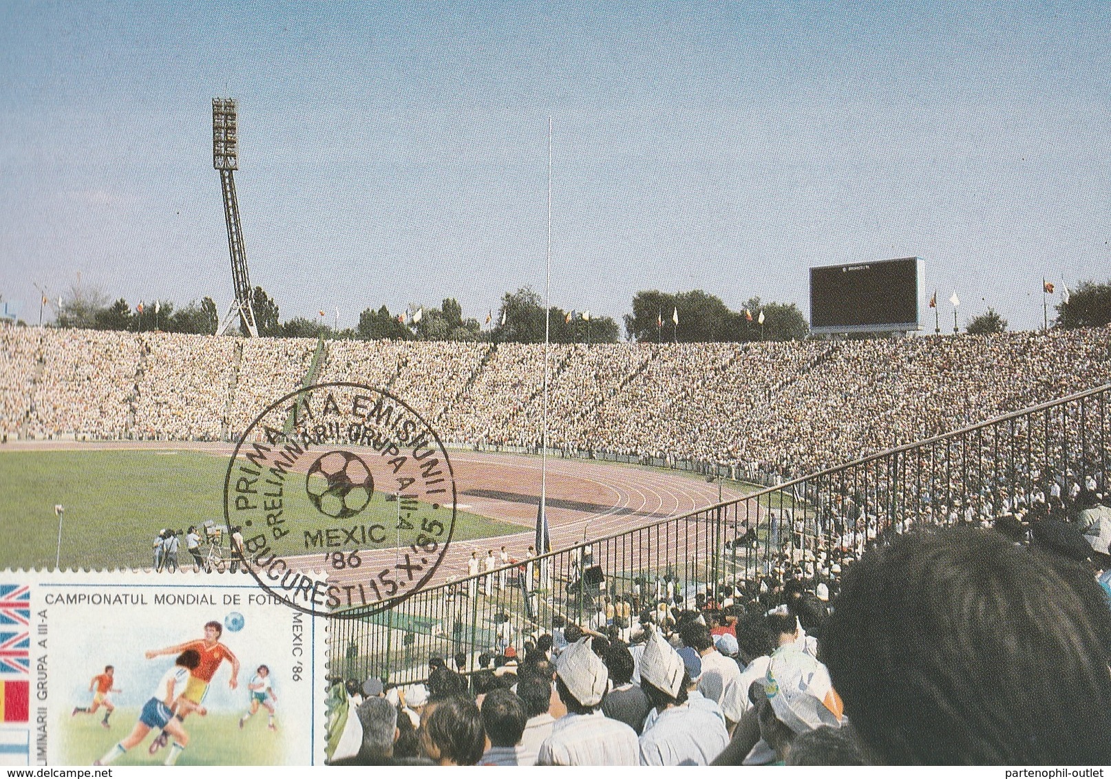 Cartolina  ,Romania -  Tematica Calcio ,  Annullo Speciale. Messico 1986. - Calcio