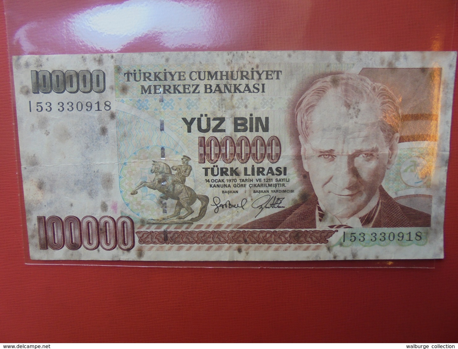 TURQUIE 100.000 LIRASI 1970(97) CIRCULER - Turchia