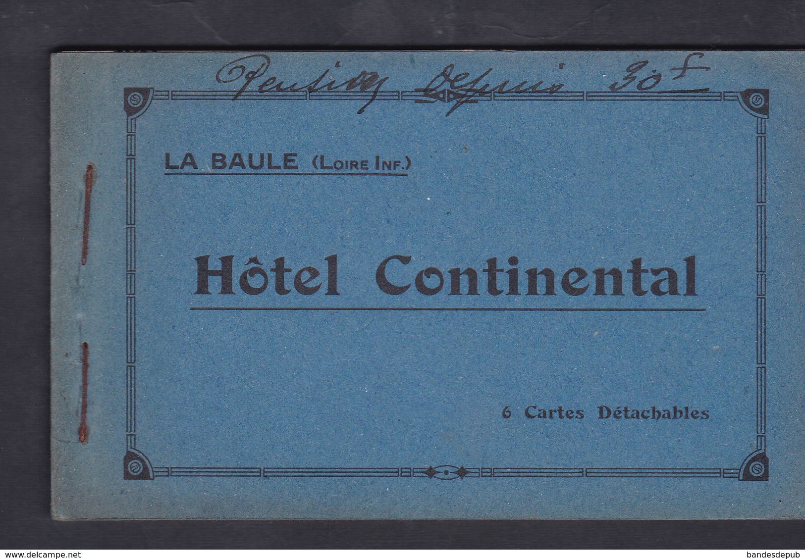 Rare Carnet 6 CPA La Baule Hotel Continental ( Facade (fete Des Fleurs )  Terrasse Hall Café Salle à Manger Chambre ) - La Baule-Escoublac