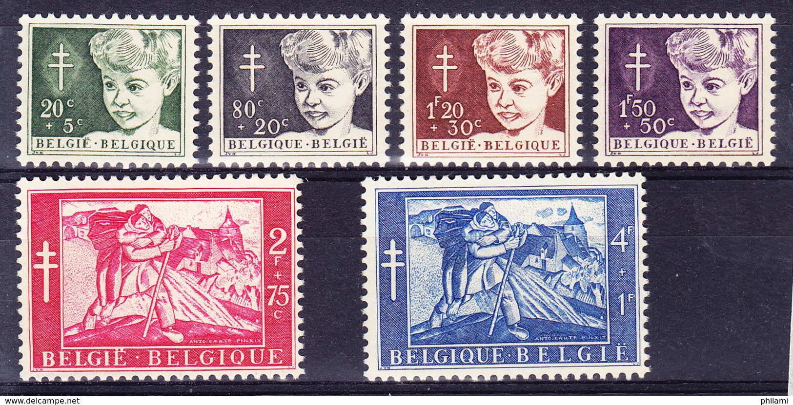 BELGIQUE COB 955/60 ** MNH  . (3T475) - Neufs