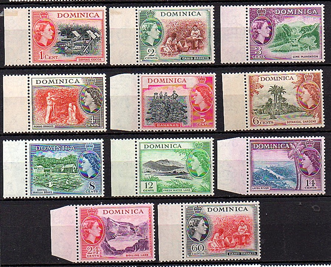 Dominica 1954 11 Values MNH Or Extremely SG  (204) - Dominica (...-1978)
