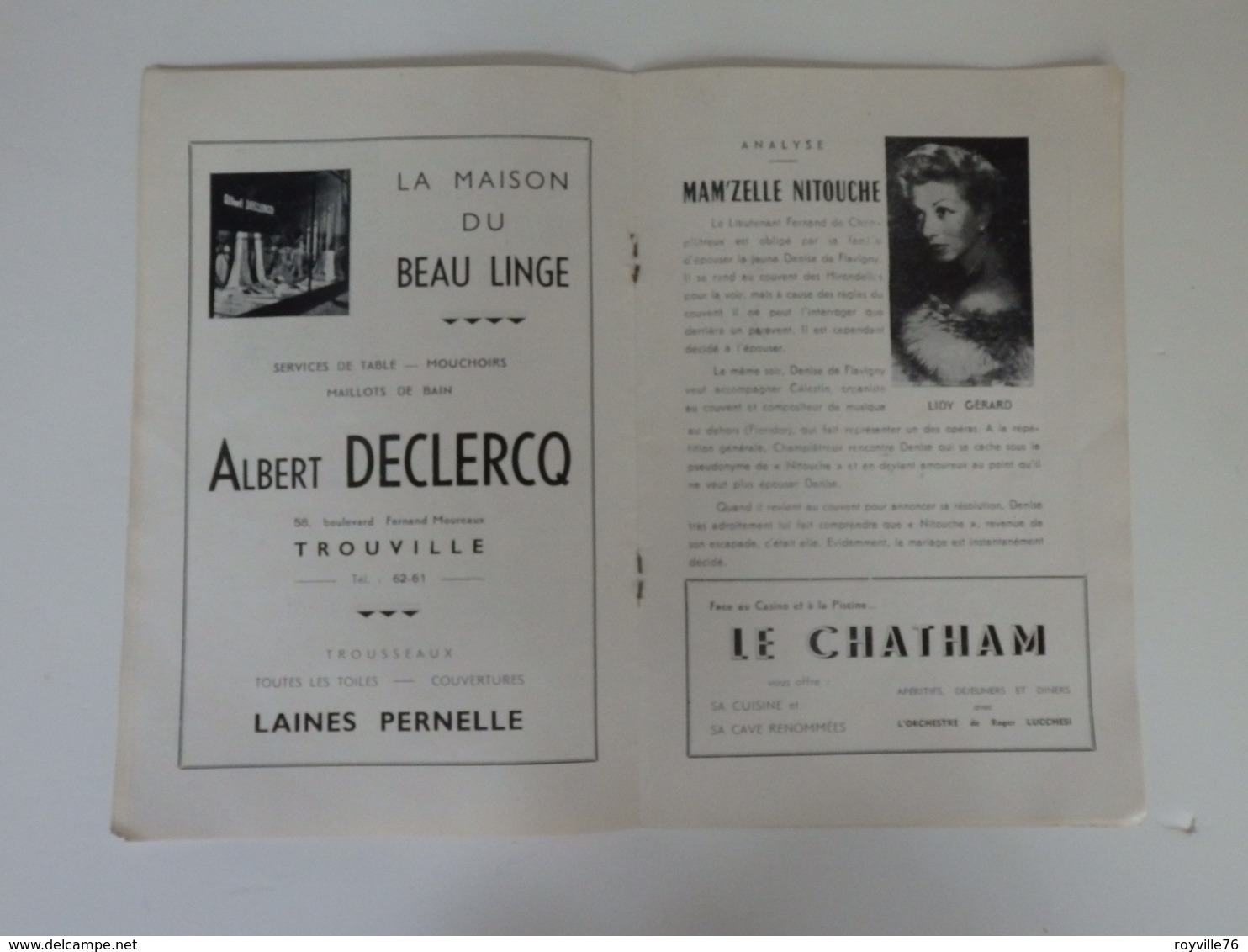 Programme du Théâtre du Casino de Trouville (14).