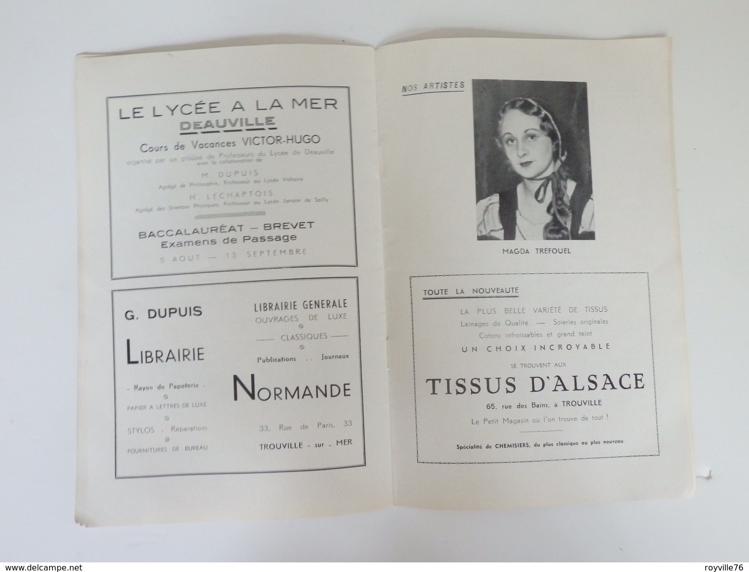 Programme du Théâtre du Casino de Trouville (14).