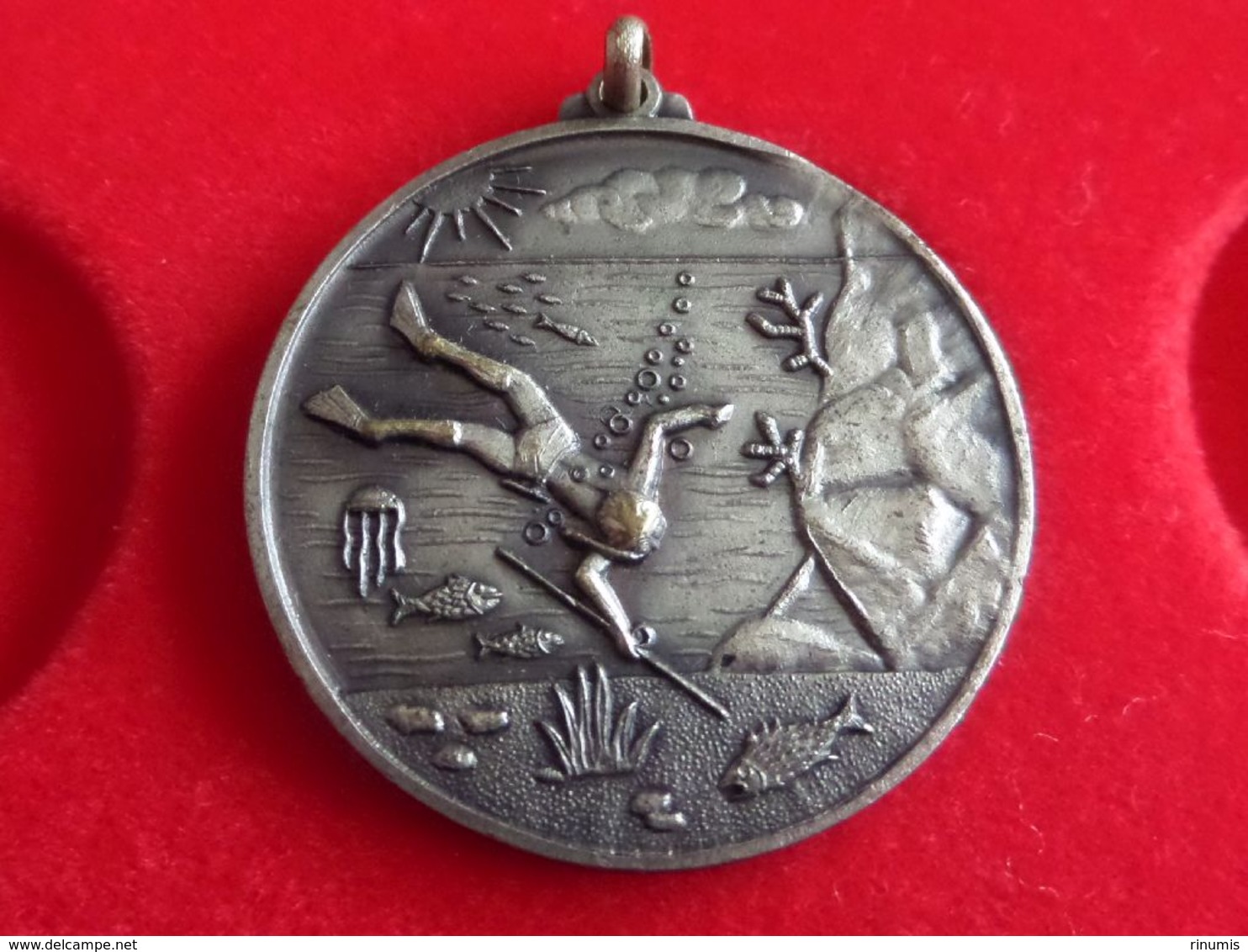 Spain Sport Medal Almeria Campionato Mundial De Pesca Submarina 1961 - Autres & Non Classés