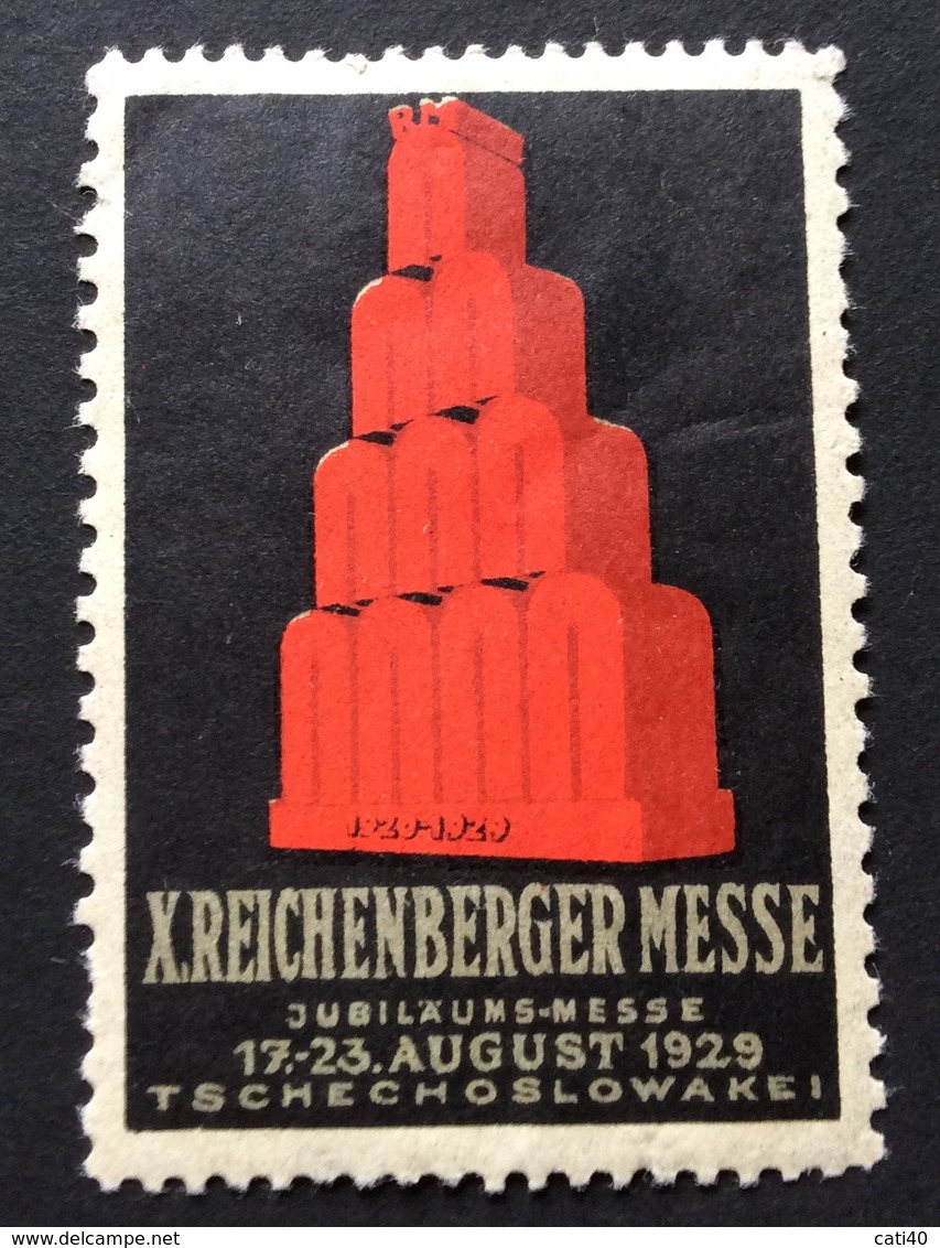 1929 X REICHENBERGER MESSE REKLAMEMARKE POSTER STAMP  TSCHECHIOSLOWAKEI CECOSLOVACCHIA - Erinnofilia