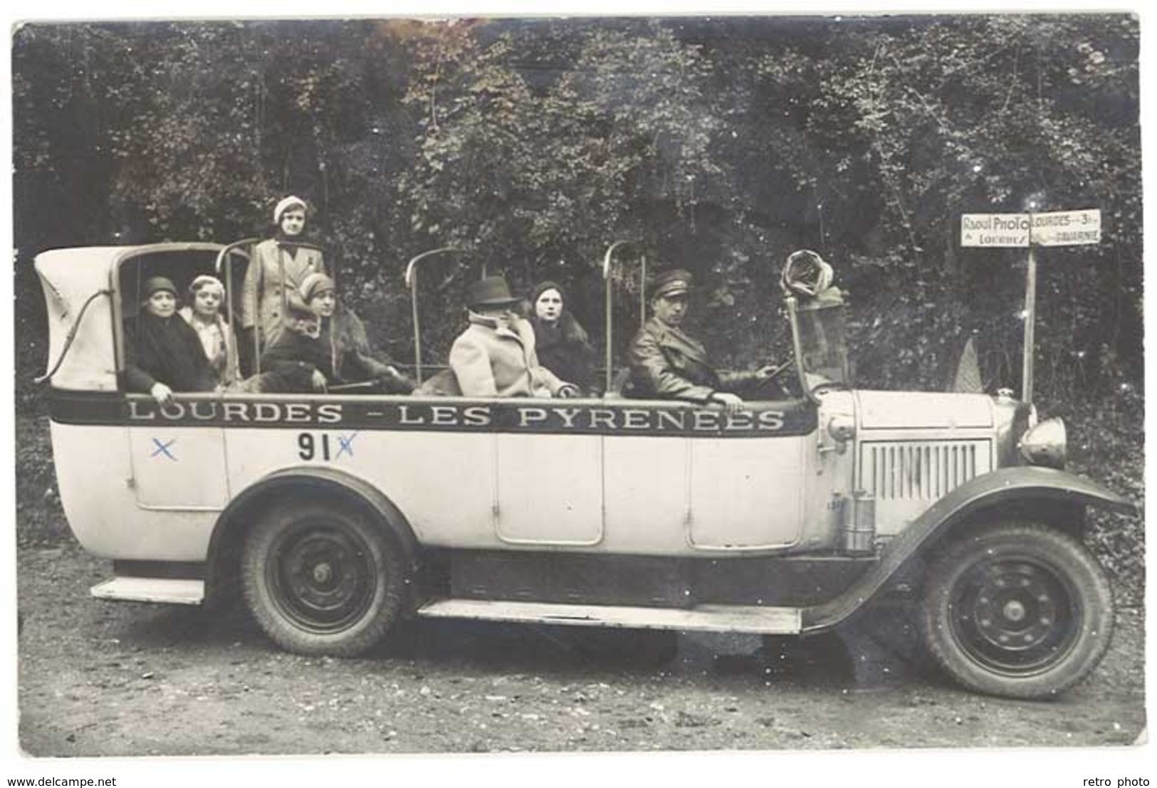 Cpa Carte-photo Automobile Lourdes, Les Pyrénées ( Raoul Photo ) - Autres & Non Classés