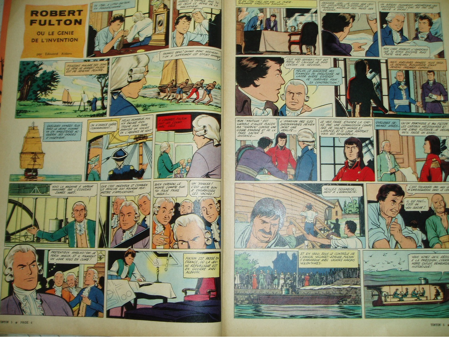 TINTIN BELGE  NO 5- 02/1959-COVER TINTIN-RC DIVERS-- -VOIR - Tintin