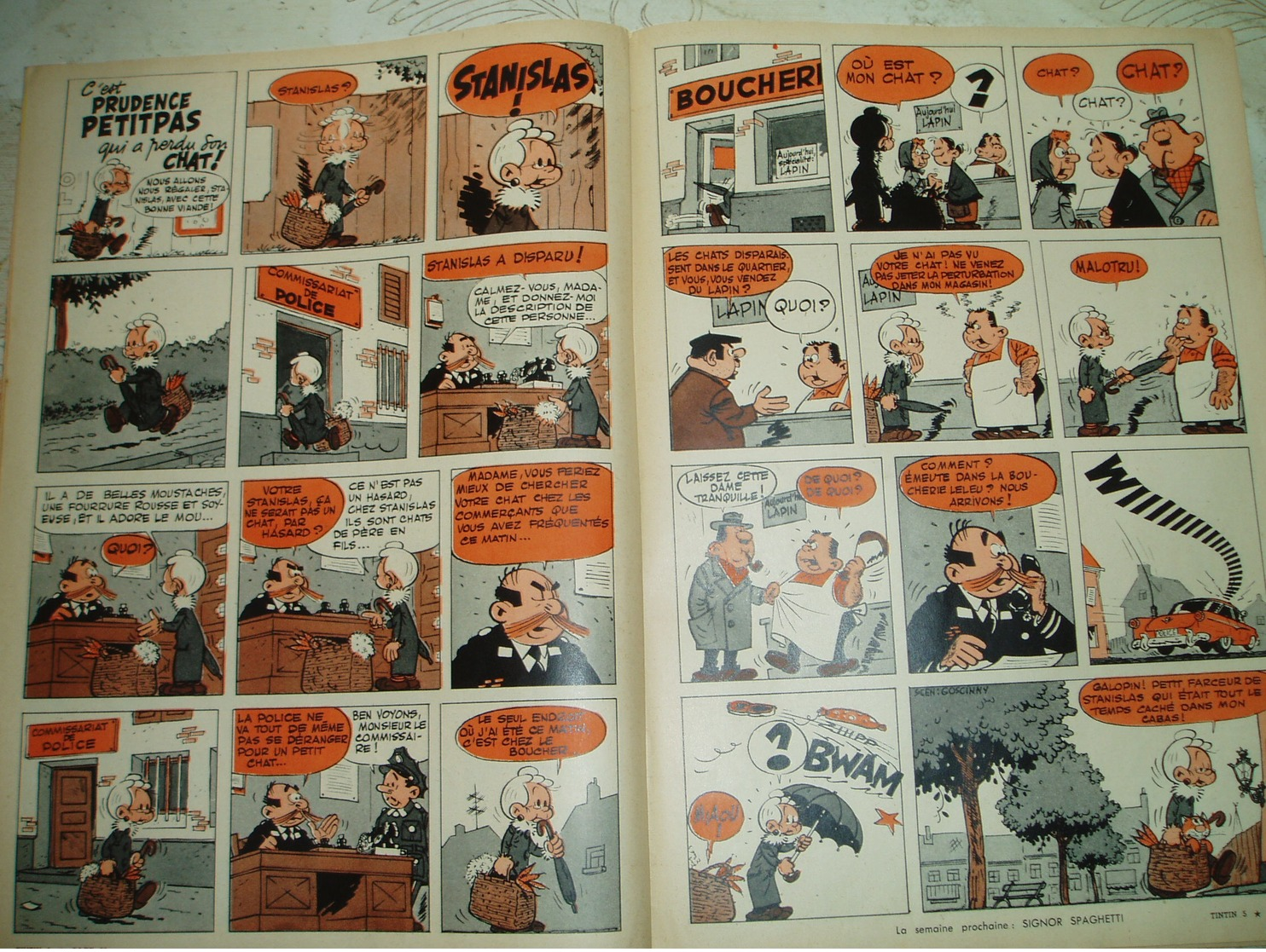 TINTIN BELGE  NO 5- 02/1959-COVER TINTIN-RC DIVERS-- -VOIR - Tintin