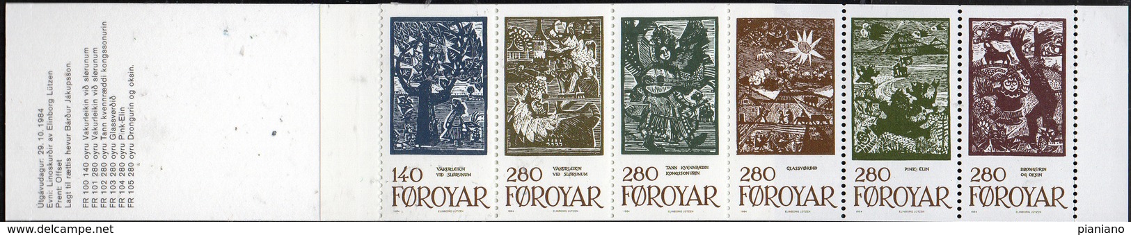 PIA  -  FAROER  -  1984  : Carnet Da 15,40 Kr - Fiabe  Faeroesi  -  (Yv C 100) - Isole Faroer