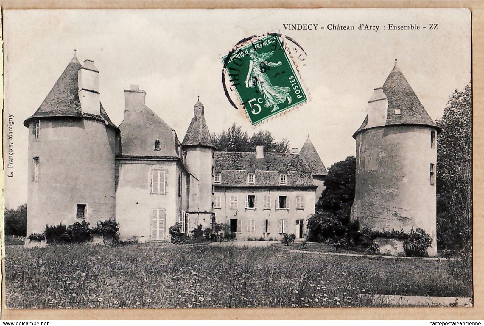 X71143 VINDECY Saône-Loire Chateau D'ARCY Ensemble ZZ Edition FRANCOIS Marcigny - Autres & Non Classés