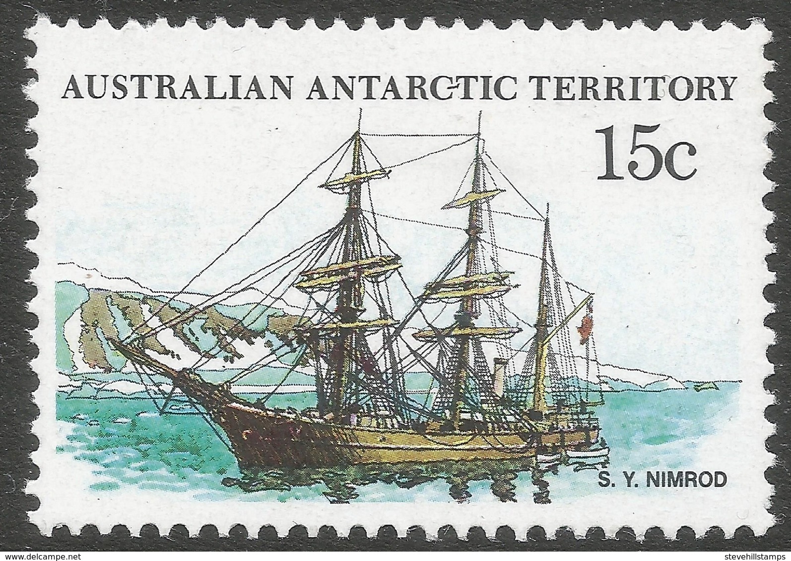 Australian Antarctic Territory. 1979 Ships. 15c MH. SG 42 - Unused Stamps