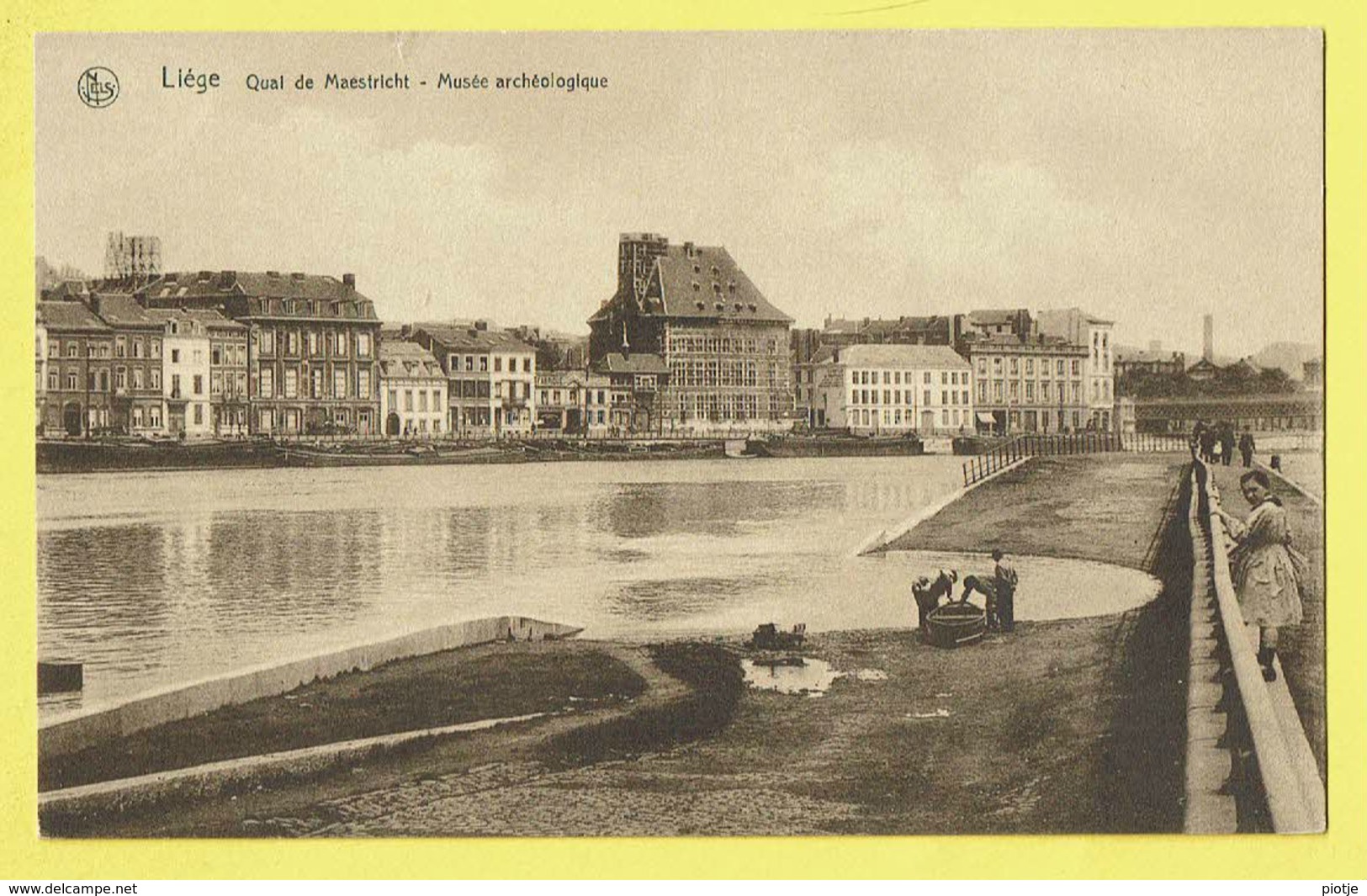 * Liège - Luik (La Wallonie) * (Nels, Série 8, Nr 27) Quai De Maestricht, Musée Archéologique, Canal, Péniche Bateau - Lierneux