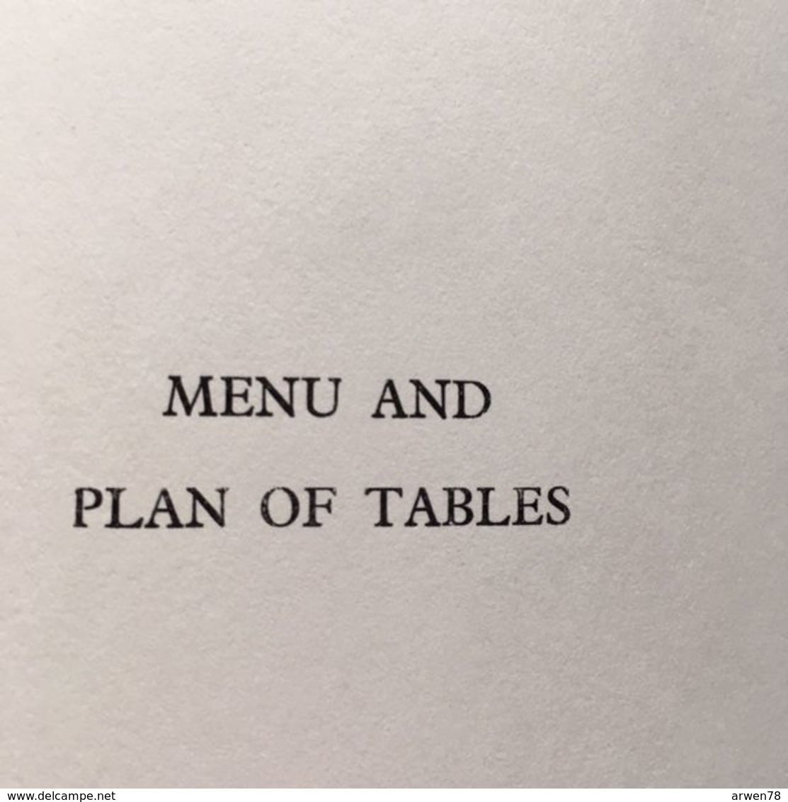 Menu & Plan De Table The Law Society Duke Philip D'edinburgh 6 Juillet 1961 - Menus