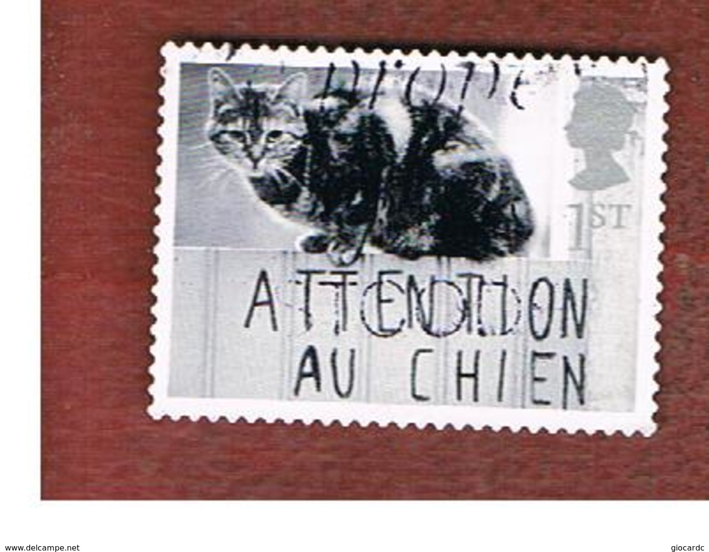 GRAN BRETAGNA.GREAT BRITAIN -  SG 2191  -  2001 CATS & DOGS: CAT ON GATE    - USED - Usati