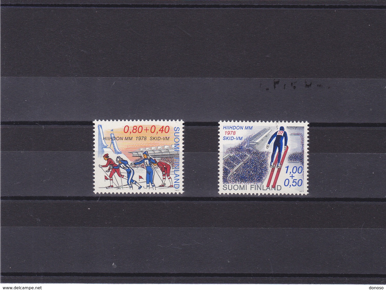 FINLANDE 1977 SKI Yvert 780-781 NEUF** MNH - Unused Stamps